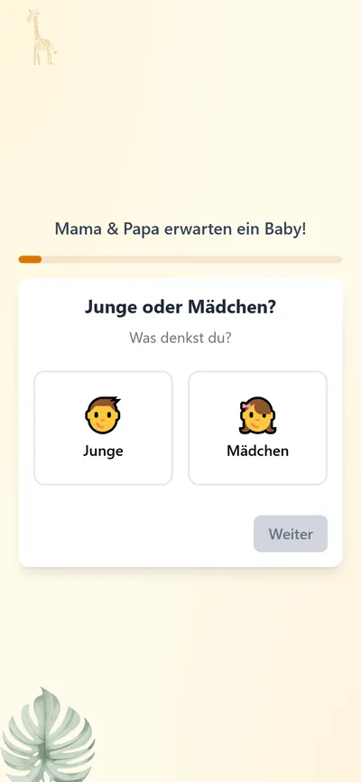 Baby Tippspiel im Safari Design